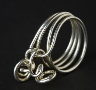 Sterling silver sculptural ring