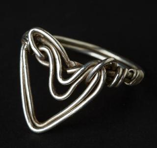 Sterling silver heart ring