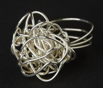 Woven Chaos Sterling Silver Ring
