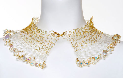 Gold and White Split Necklace