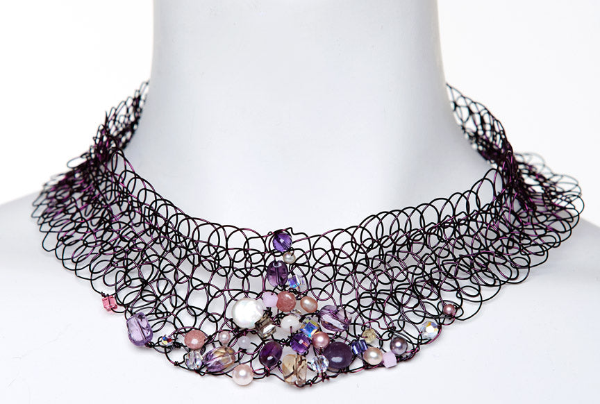 Purple and Amethyst Necklace