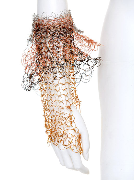 Bronze and Copper Fingerless Glove