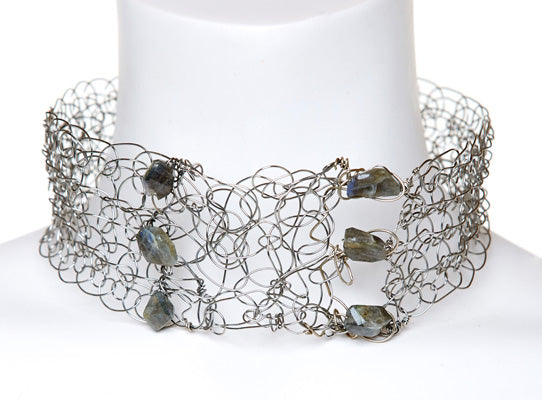 Titanium and Labradorite Choker