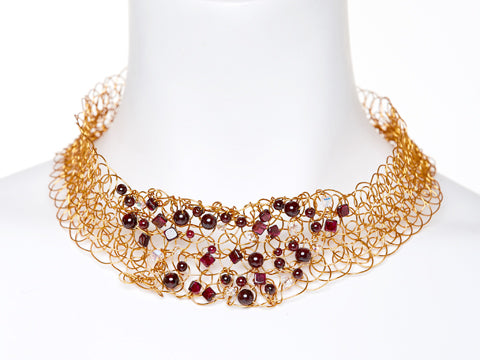 Antique Copper and Garnet Necklace