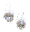 Sterling Silver Ball Earrings w/Swarovski Crystals