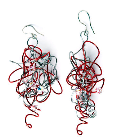 Jubilant Red Earrings