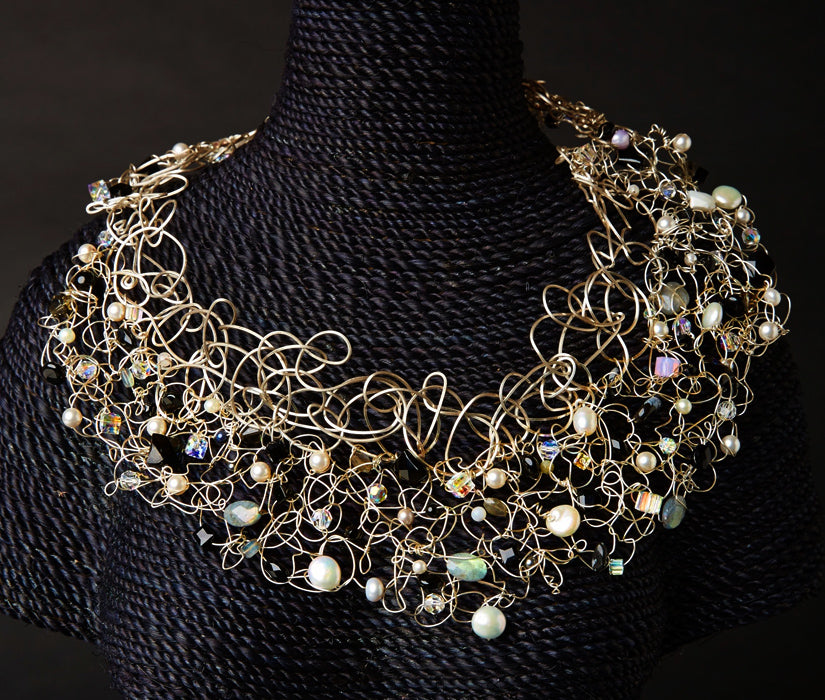 Sterling Silver and Onyx Necklace