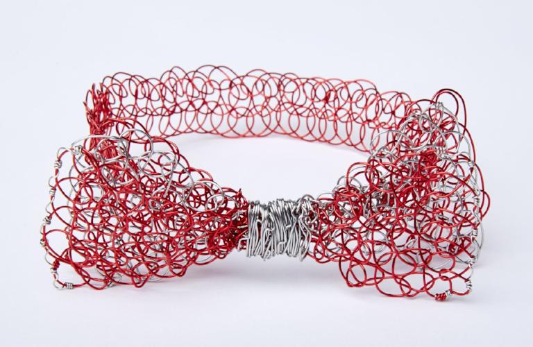 Red and Silver Bowtie